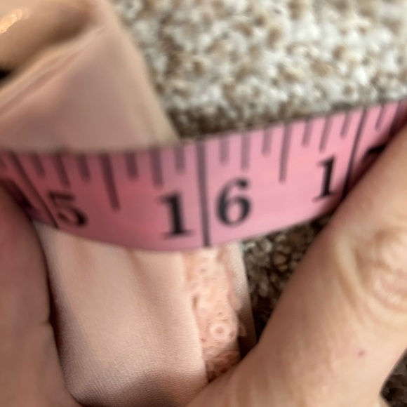 BEBE Beaded Chiffon Perlee Overlay Sleeveless Soft Pink Jumpsuit Dress Size 10 - Picture 6 of 9